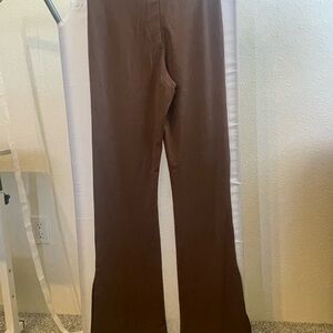 Ambiance Chocolate Brown Textured Pants